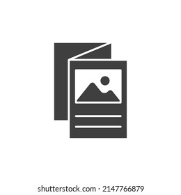 Vector sign of the flyer symbol is isolated on a white background. flyer icon color editable.