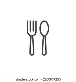 Vector Sign Fork Symbol Isolated On Stock Vector (Royalty Free ...