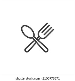 Vector sign of the fork symbol is isolated on a white background. fork icon color editable.