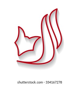 Vector sign Fox in flat design