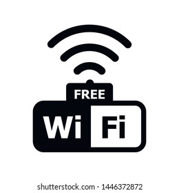 Vector  sign free wi-fi signal. Modem internet icon. 