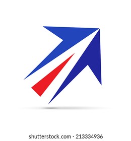 Vector sign french arrow