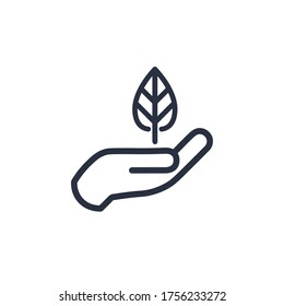 Vector sign friendly environment, ecology protection icon, Stock vector illustration isolated