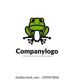 Vector sign frog green company