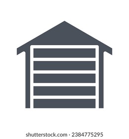 Signo vectorial del símbolo del garaje aislado en un fondo blanco. color de icono modificable.