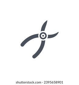 Vector sign of the garden pruner symbol isolated on a white background. icon color editable.