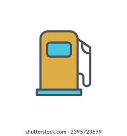 Signo vectorial del símbolo de la estación de gas aislado en un fondo blanco. color de icono modificable.