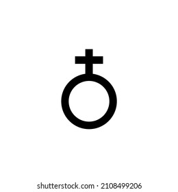 Das Vektorzeichen des Gender-Symbols ist einzeln auf weißem Hintergrund. Gender-Symbol-Farbe editierbar.