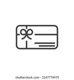 Vector sign of the gift card symbol is isolated on a white background. gift card icon color editable.