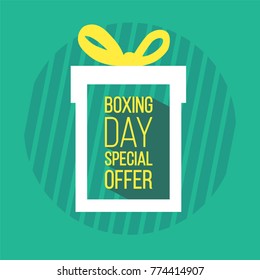 Vector sign of gift with promo text