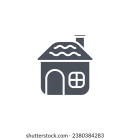 Vector sign of the gingerbread house symbol isolated on a white background. icon color editable.
