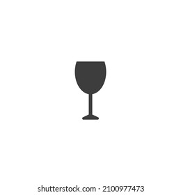 Vector sign of the glass symbol is isolated on a white background. glass icon color editable.