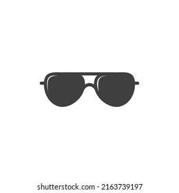 El signo vectorial del símbolo Glasses está aislado en un fondo blanco. Color del icono de lentes editable.