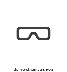 Vector sign of the Glasses symbol is isolated on a white background. Glasses icon color editable.