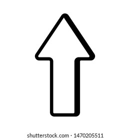 Vector sign glyph arrow up. Simple illustration on white background