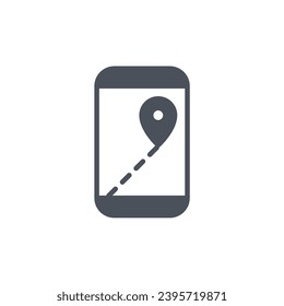 Vector sign of the gps tracking symbol isolated on a white background. icon color editable.