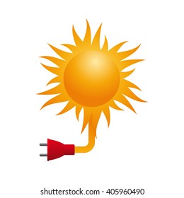 Vector sign green energy, renewable and solar 