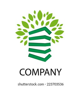 Vector sign green house