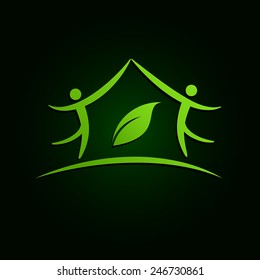 Vector sign Green House