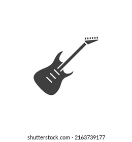 Vector sign of the guitar symbol is isolated on a white background. guitar icon color editable.