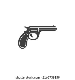 Vector sign of the gun symbol is isolated on a white background. gun icon color editable.