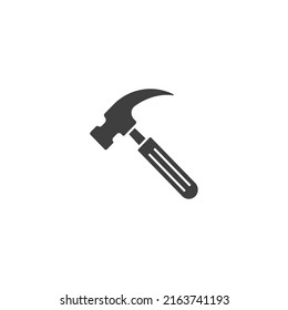 Das Vektorzeichen des Hammerzeichens ist einzeln auf weißem Hintergrund. Hammersymbol-Farbe editierbar.
