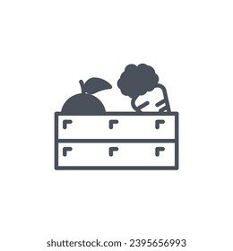 Vector sign of the harvest symbol isolated on a white background. icon color editable.