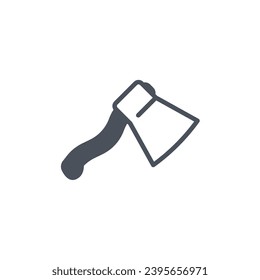 Vector sign of the hatchet symbol isolated on a white background. icon color editable.