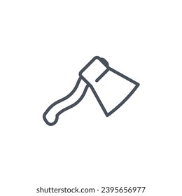 Vector sign of the hatchet symbol isolated on a white background. icon color editable.