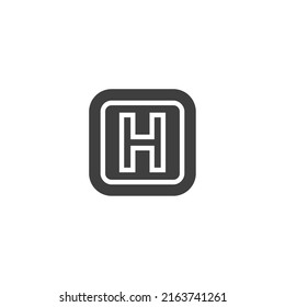 Vector Sign Helipad Symbol Isolated On Stock Vector (Royalty Free ...