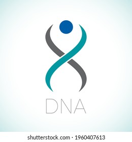 Vector sign helix DNA and genetics 