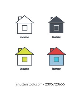Signo vectorial del símbolo del hogar aislado en un fondo blanco. color de icono modificable.