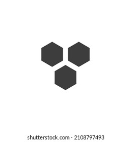 El signo vectorial del símbolo del peine de miel se aísla sobre un fondo blanco. color del icono de la comb de miel modificable.