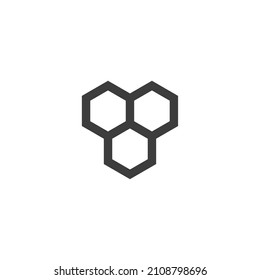 El signo vectorial del símbolo del peine de miel se aísla sobre un fondo blanco. color del icono de la comb de miel modificable.