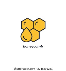 El símbolo de abeja del signo del vector se aísla en un fondo blanco. color de icono modificable.