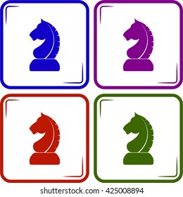 Vector sign horse of chess. Icon