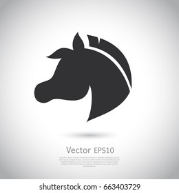 Vector sign. Horse logo.