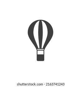 Vector sign of the Hot Air Balloon symbol is isolated on a white background. Hot Air Balloon icon color editable.