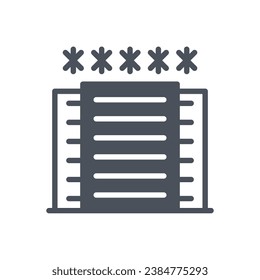 Vector sign of the hotel symbol isolated on a white background. icon color editable.