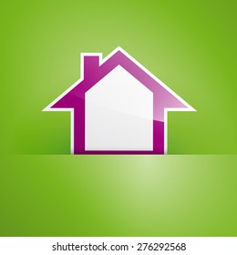 Vector sign house inside the pocket