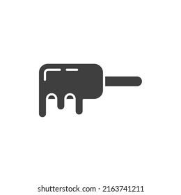 Vector sign of the Ice Cream symbol is isolated on a white background. Ice Cream icon color editable.