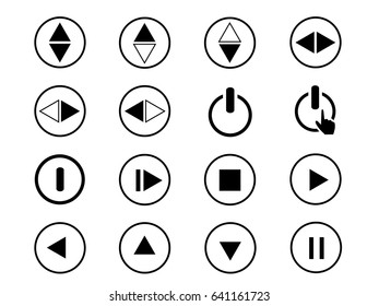 Vector sign icon set on white background.
