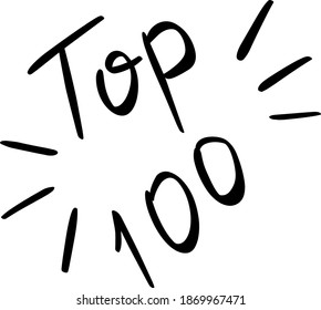 vector sign icon top one hundred leader list and outstanding achievement best leaders