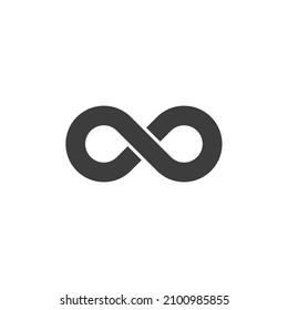 Vector sign of the Infinity loop symbol is isolated on a white background. Infinity loop icon color editable.