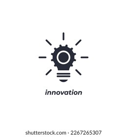 Vector sign innovation symbol is isolated on a white background. icon color editable.