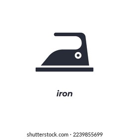 Vector sign iron symbol is isolated on a white background. icon color editable.