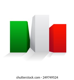 vector sign Italian construction, boxes and buildings