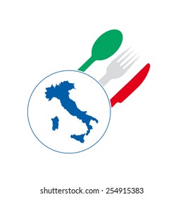 Vector sign italian food