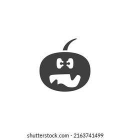 Vector sign of the jack o lantern symbol is isolated on a white background. jack o lantern icon color editable.