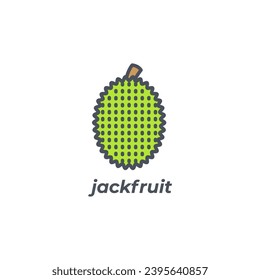 Vector sign of the jackfruit symbol isolated on a white background. icon color editable.